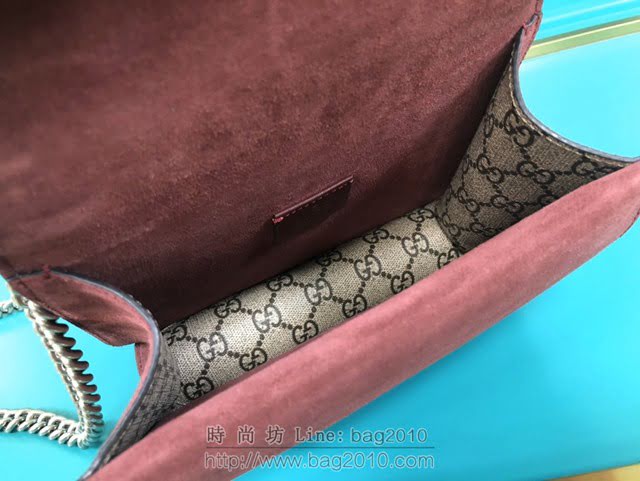 Gucci古馳包包 G家新款女包 款號:421970 古奇鏈條單肩斜挎包 Gucci小號酒神包  gdj1347